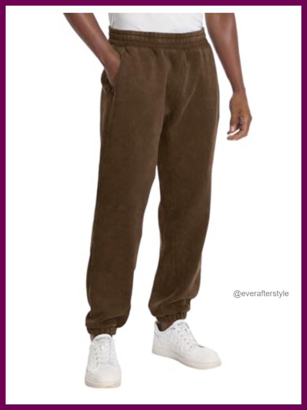 Washed Vintage Fleece Joggers Sweatpants Relaxed Fit Lounge Pants with Pockets